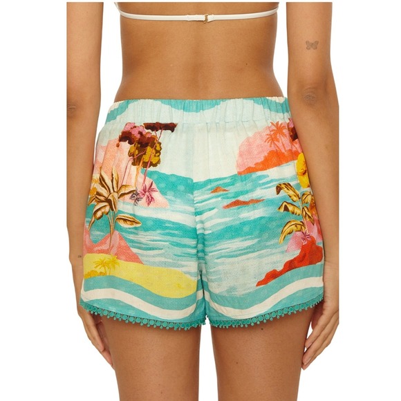 Trina Turk Cyclades Women's Swim Cover Up Shorts, Size Small - Picture 2 of 9